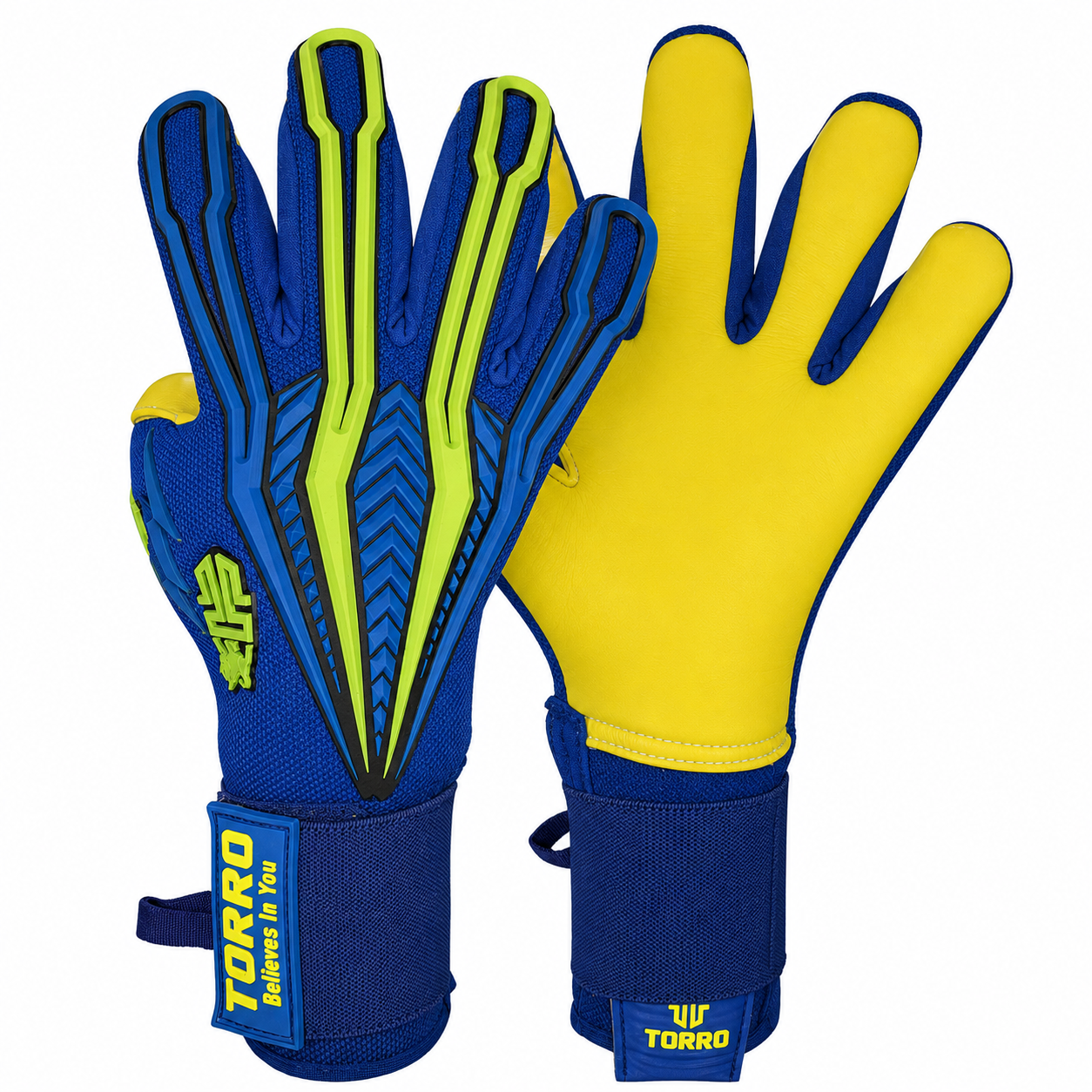 Torro Etto Gecko Keepershandschoenen - Ergo Roll Negative - DCL - Blue/Yellow - Adults 