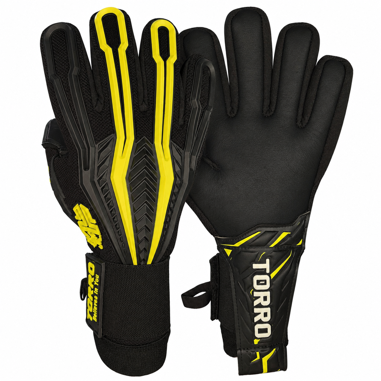 Torro Etto Gecko Keepershandschoenen - Negative Cut - DCL - Black/Fluo Yellow - Adults 