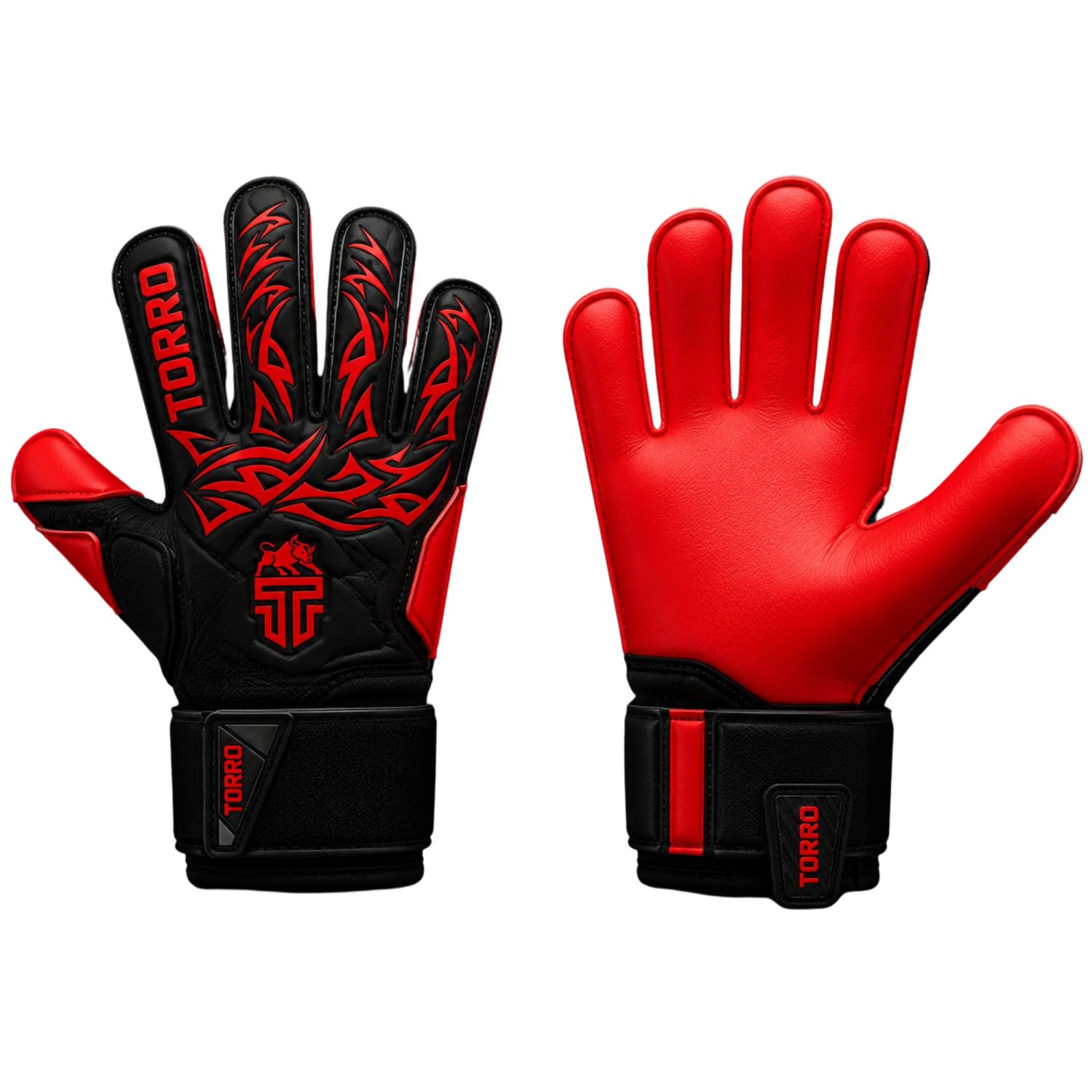 Torro Nitro Keepershandschoenen - Negative Cut - Black/Red - Kids 