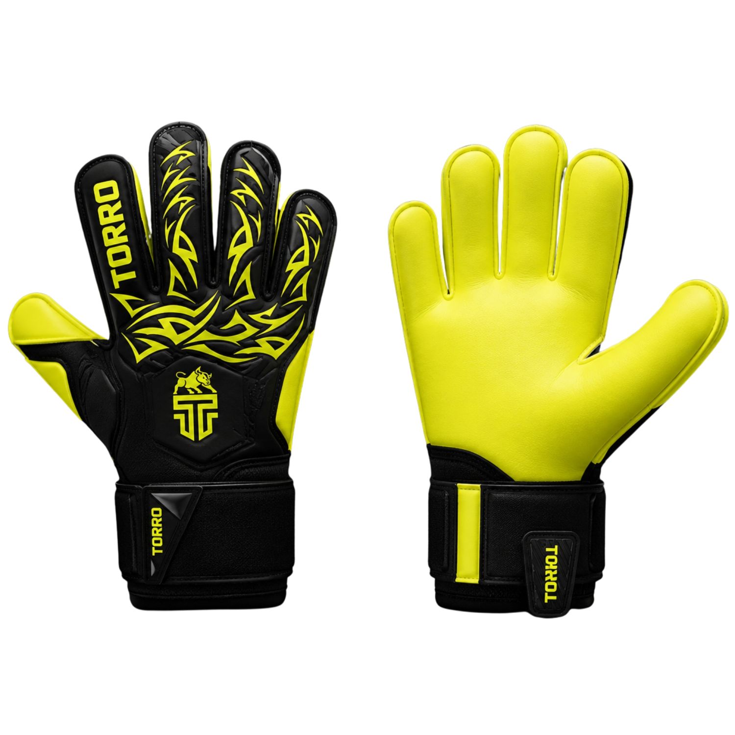 Torro Nitro Keepershandschoenen - Negative Cut - Black/Yellow - Kids 