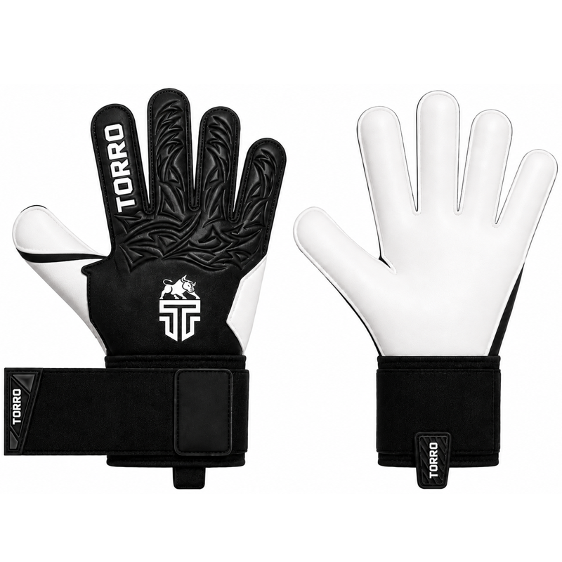 Torro Nitro Keepershandschoenen - Negative Cut - Black/White - Kids 