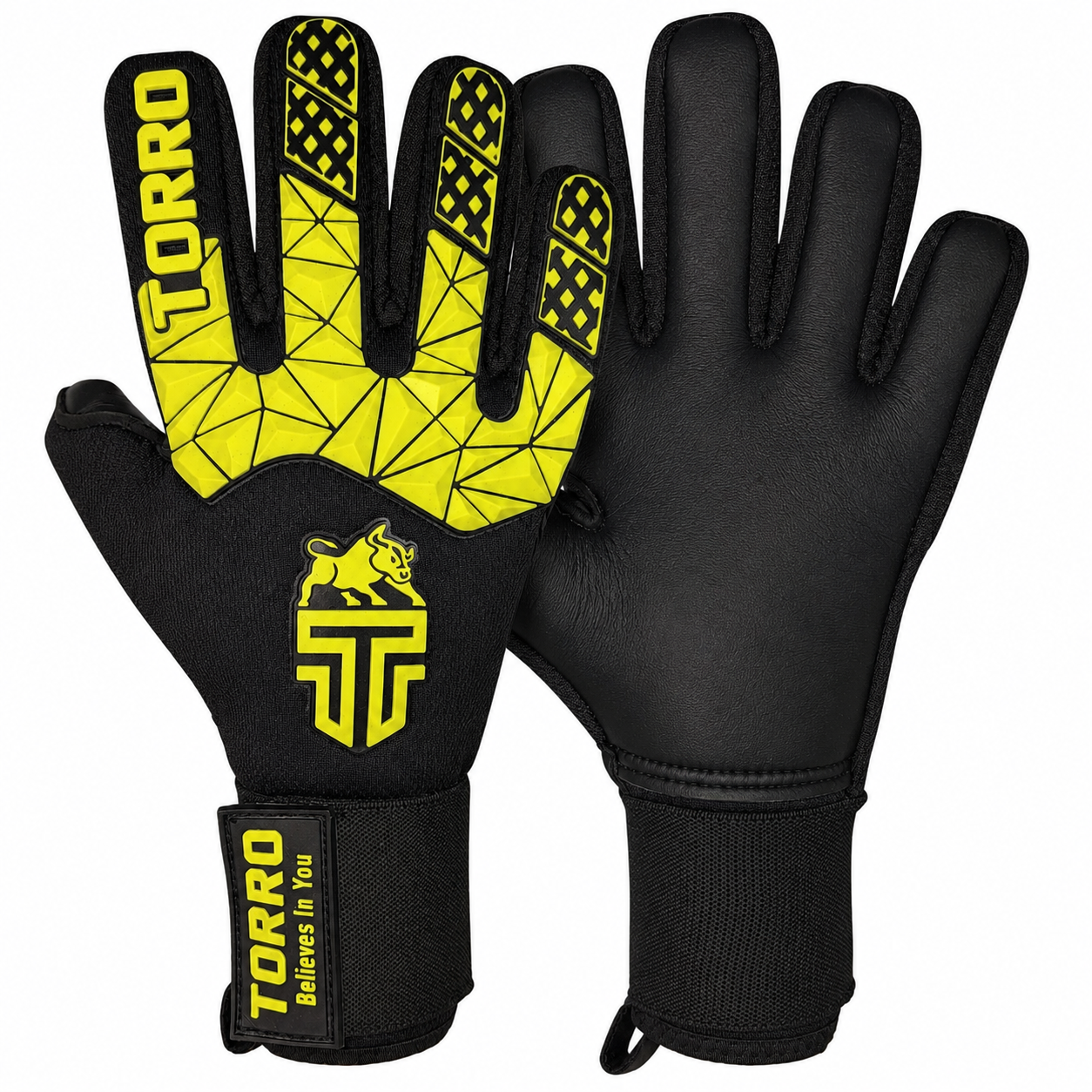 Torro Top Starter Keepershandschoenen Neg Cut Mesh - Black/Yellow 