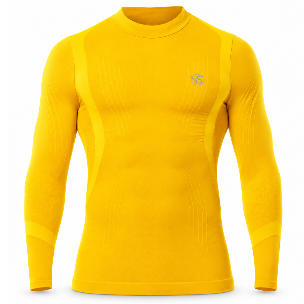Vivasport Thermisch Undershirt Lange Mouwen Geel met kraagje en logo - Kids 