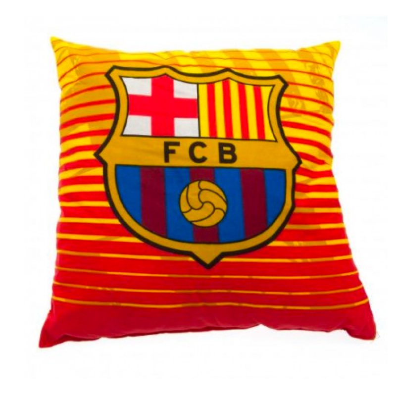 Barcelona Kussen Geel/Rood Logo 