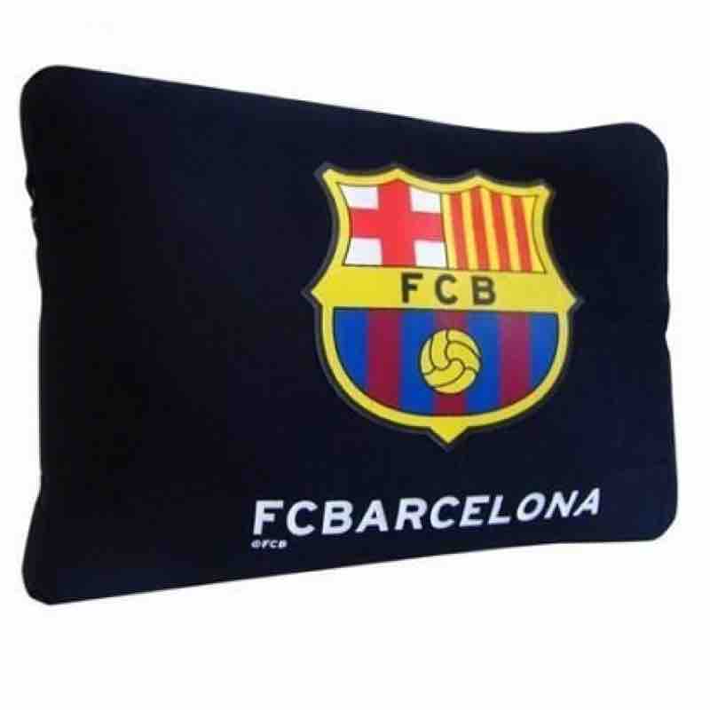 Barcelona Kussen Zwart Logo 