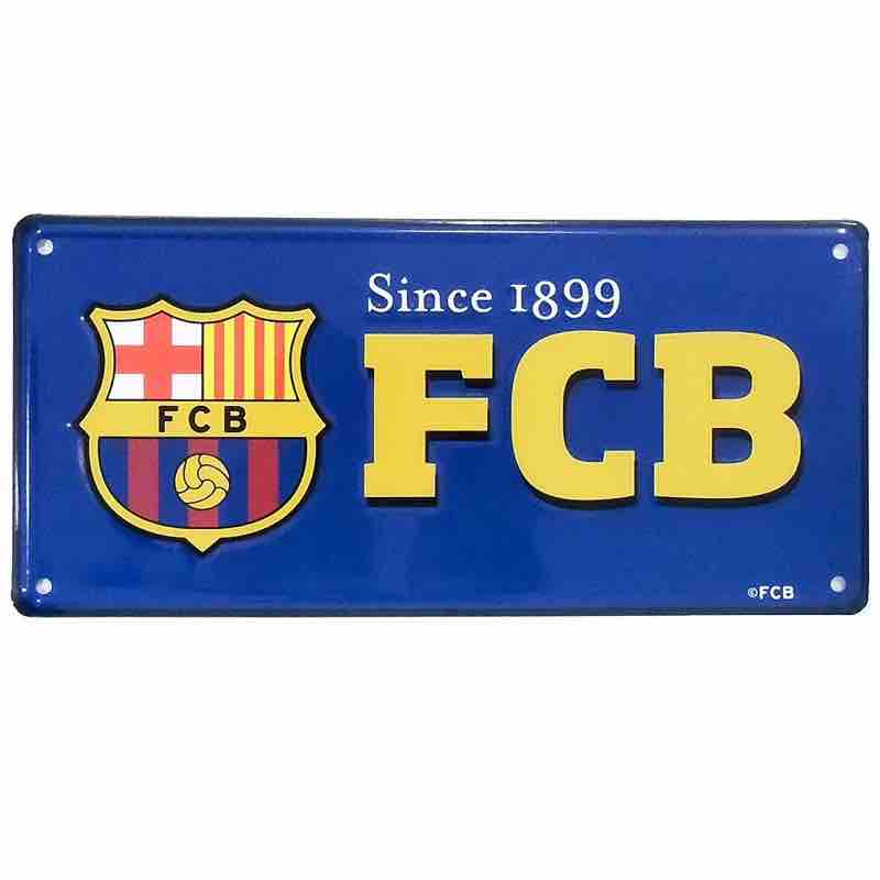 Barcelona Metal Sign FCB 1899 
