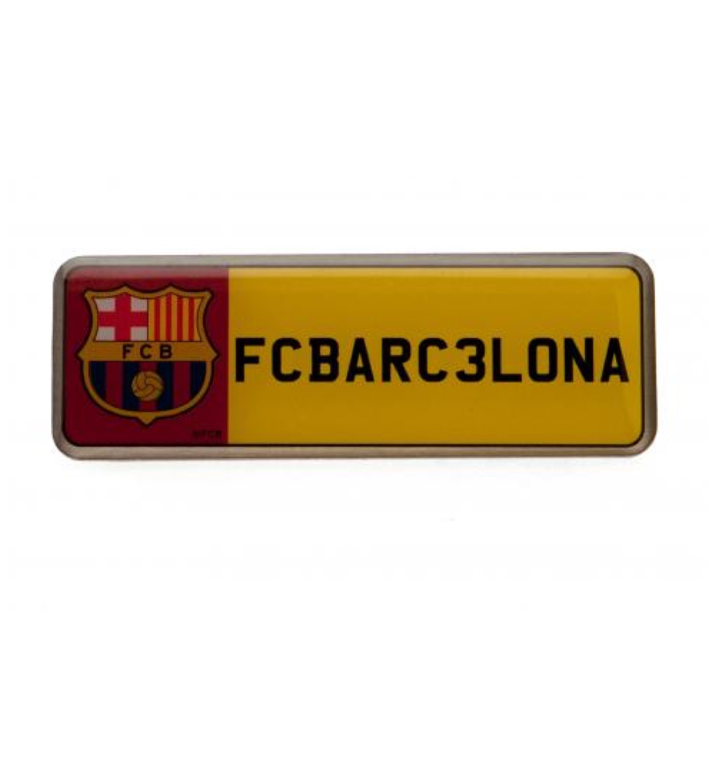 Barcelona Number Plate Badge 