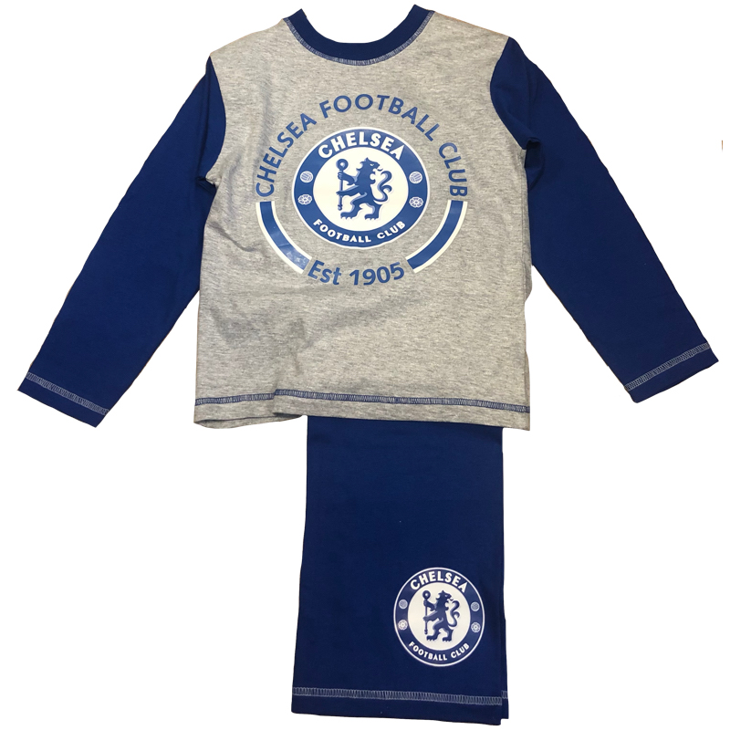 Chelsea Pyjama LM Grijs/Blauw  