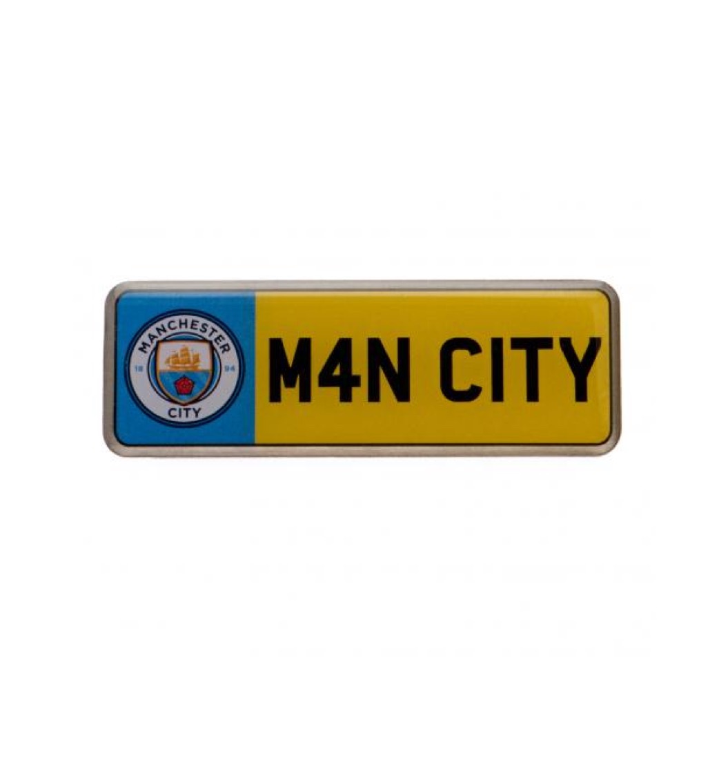 Manchester City Number Plate Badge 