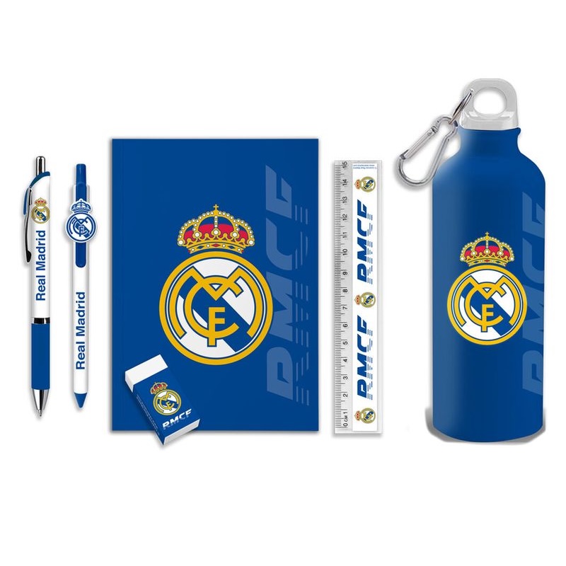 Real Madrid Kantoorartikelen Set met Drinkfles 