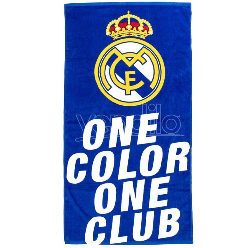 Real Madrid Strandhanddoek Blauw – 70 x 140 cm – 100% Katoen 
