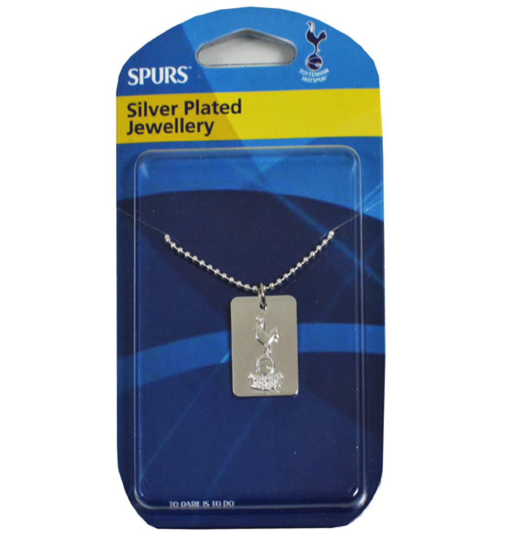 Tottenham Silver Plated Dog Tag and Chain 